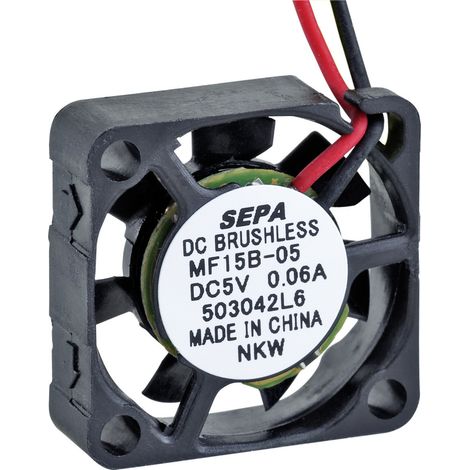 SEPA MF15B05 Axiallüfter 5 V/DC 0.7 m³/h (L x B x H) 15 x 15 x 4.5 mm