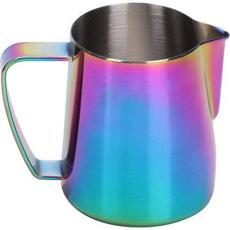Verseuse à lait en acier inoxydable titanisé 350 ml pour art latte, pichet coloré (1/5)