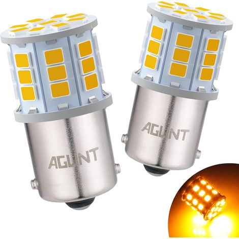 1156 P21W LED Bulb 33SMD Car Turn Signal Lights Amber 2pcs (1/5)