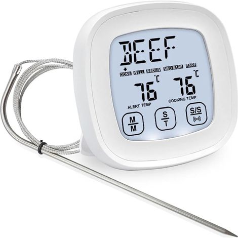 Thermomètre à viande numérique for barbecue, sonde de cuisine en acier inoxydable for four et gril (1/5)