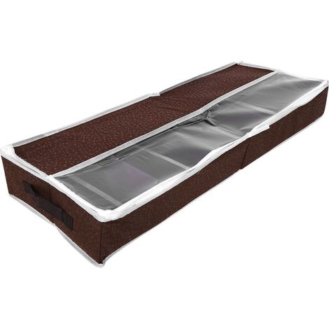 Wasserdichte Schuhaufbewahrungsbox mit Reißverschluss, PVC-Deckel, verstellbaren Fächern, Größe S (80 x 25 x 10 cm). (1/5)