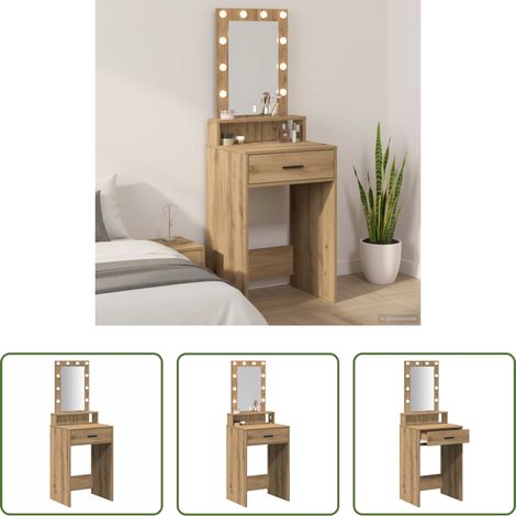 Coiffeuse moderne - Table de Toilette Marron 50 x 41 x 140 cm Bois d'ingénierie (1/5)