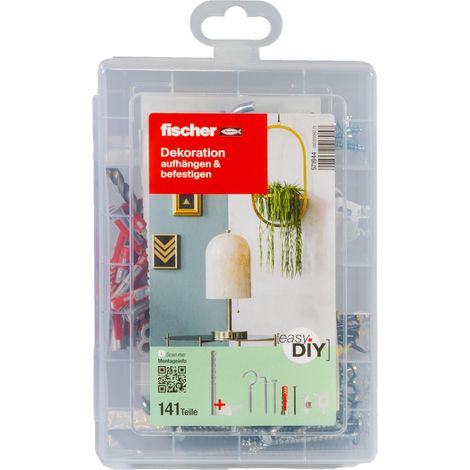 fischer Décoration easyDIY Box + Vis (141 pièces)