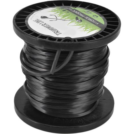 3.3mm String Trimmer Line High Cutting Efficiency Low Noise Quadrate Black Trimmer Line for Most Lawn Mowers Farm 30m (1/2)