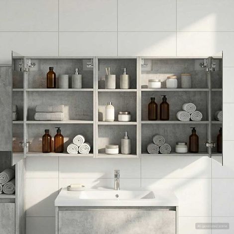 vidaXL Ensemble de Meubles de Salle de Bain 3 pc 130 x 14,5 x 70 cm (1/5)