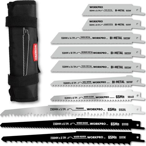 Lames Scie Sauteuse Mixtes Polyvalence Bois Métal Plastique - Workpro