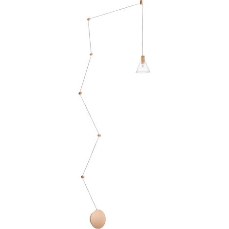 Merano California Suspension Plafonnier Or Aluminium Verre Clair LED 5W 250Lm 3000K