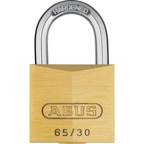 ABUS 65IB/30 Vorhangschloss Messing Schlosskörper, Stahlbügel, inkl. 2 Schlüssel