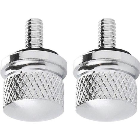 2X Bouchon de vis de siège en aluminium chromé usiné (1/5)