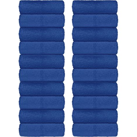 Set Asciugamani Bagno 100% Cotone Super Assorbenti Telo Doccia Spugna Professionali Salvietta Lavetta Viso Asciugamano Salviette Teli Asciugamano Ospite Qualità Hotel Lavette 24 Salviette viso - Avio