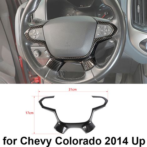 (Housse de volant) Accessoires de décoration extérieure en fibre de carbone compatibles avec Chevrolet Colorado et GMC Canyon (2014-2022) (1/5)