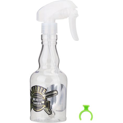 Flacon pulvérisateur vintage 280ml rechargeable pour coiffure, accessoire cheveux transparent (1/5)