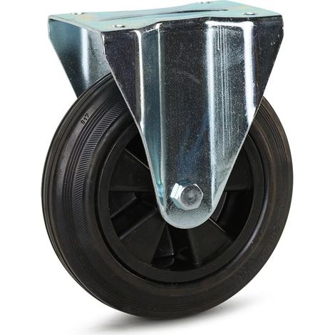 Roue fixe - MESO - Caoutchouc - 200mm - 200kg (1/2)