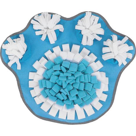 Tapis renifleur bleu pour chiens et chats, idéal pour améliorer leur odorat à la maison ou en animalerie. (1/5)