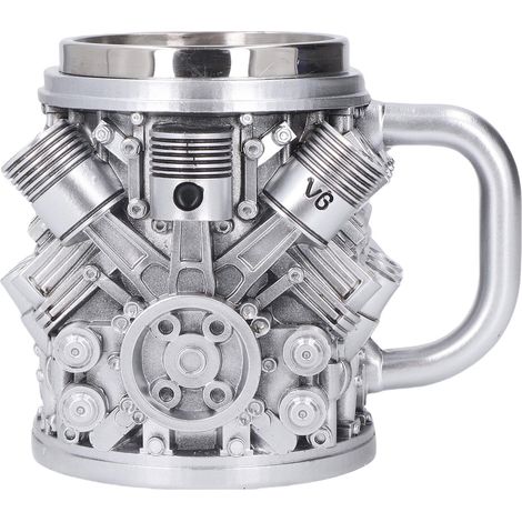 Mug Inox Résine Créatif Tridimensionnel Moteur Automobile – Tasse Café Cadeau V6 (1/5)