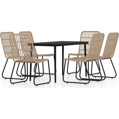 Maison Exclusive - Set Mobili da Pranzo per Giardino 7 pz Rovere