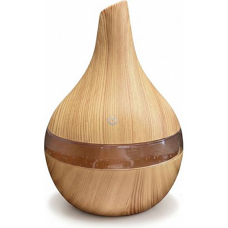 Diffuseur - HOME DECO FACTORY - Huiles Essentielles - LED - Marron (1/2)