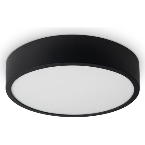 Paco Home Lámpara LED Plafón Deco Salón Dormitorio Comedor Despacho Moderno Nero 1, Ø30cm