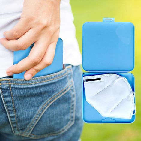 Étui de protection jetable pour masques, boîtier de voyage anti-poussière portable (1/4)