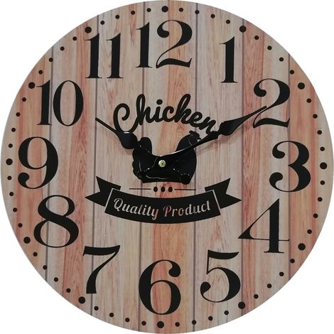 Rebecca Mobili Küche Wanduhr Vintage Style Mdf Braun Schwarz Geschenk Idee