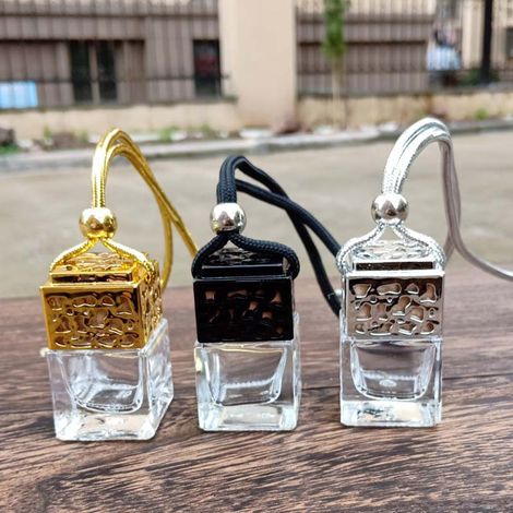 Flacon vide rechargeable parfum voiture, 3 pièces, diffuseur d’air frais, bouteille en verre, à suspendre, réutilisable, remplissable, cadeau auto (1/5)