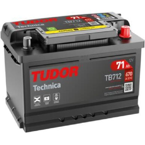 Batería de coche Tudor 71Ah TB712 670A (EN)