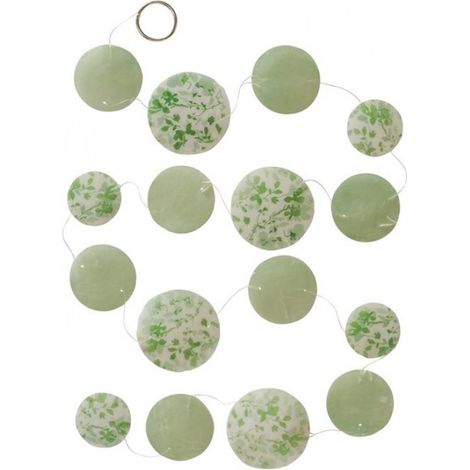 Dekorative Girlande – Nasengirlande – Muscheln – Grün – 180 cm (1/4)