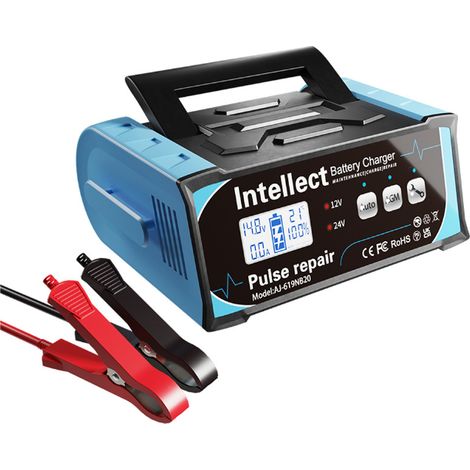 Chargeur de batterie de voiture, 6 A, chargeur d'entretien intelligent 12 V, désulfateur (1/5)