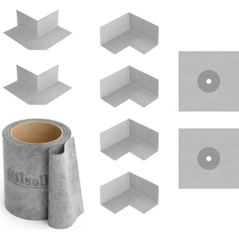 Isolbau Dichtset Bandset Dichtband 10m Bad Dichtmanschetten Dusche Innenecke (1/5)