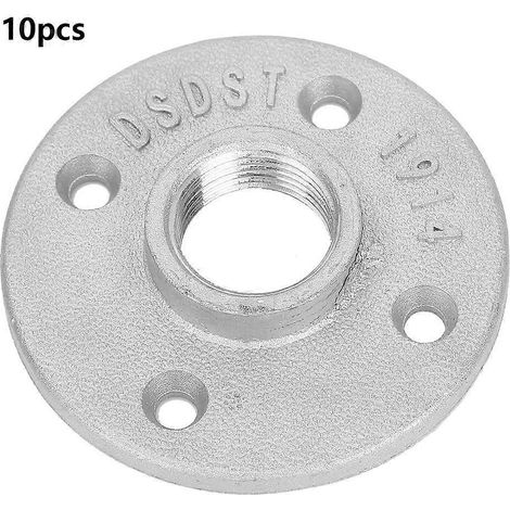 10 Stück DN20 4-Loch-Flanschsockel-Befestigungswerkzeug 3/4" britisches Schraubengewinde