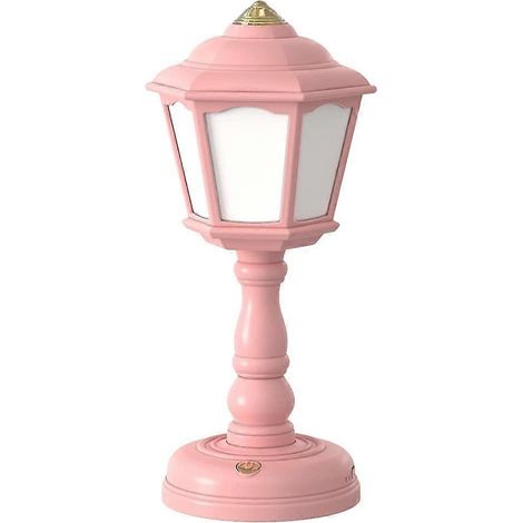 Lampe de table rechargeable USB, style lampadaire, tactile et à intensité variable, rose (1/5)