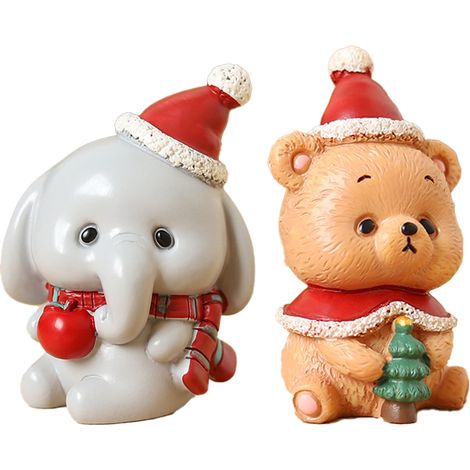 Décor De Noël En Résine - Figurine De Père Noël Pour Table D’intérieur, Appui De Fenêtre Ou Étagère - Lot De 1 Pièce (1/5)
