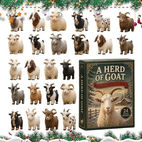 Calendario dell'Avvento con capre - Conto alla rovescia per Natale - Kit in acrilico (1/5)