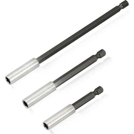 Tige d'Extension Magnétique pour Foret Electrique Support d'Extension de Foret de 1/4 Hexagone Longeur 60/100/150mm