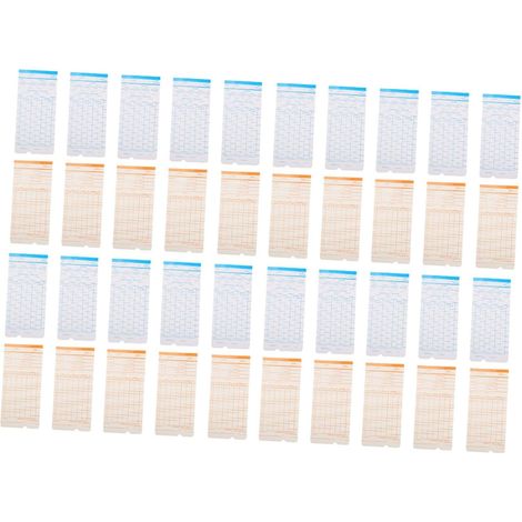 190 hojas de papel para registrar las horas de llegada y salida. Formato inglés. Material de oficina. (1/5)