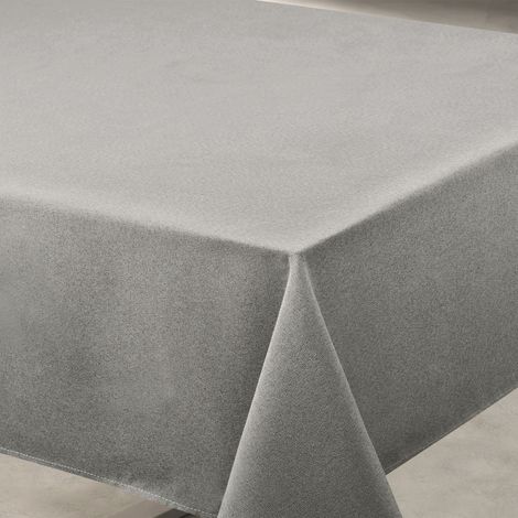 Nappe déperlante anti-taches  - Effet lin Gris anthracite 145x240 cm