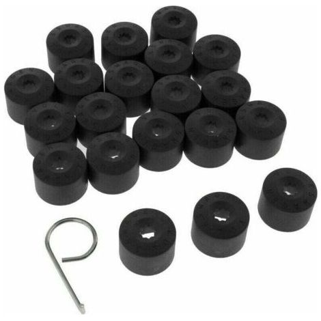 20pcs pour VW Golf Cache Boulon Jantes Voiture Ecrou de Roue Bouchon Noir (1/3)