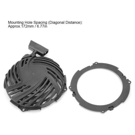 Accessori di ricambio in PP nero per starter a corda, compatibili con motori B&S 500 500E 1400cc, codici 591139 595355, pezzi originali per tosaerba (1/4)