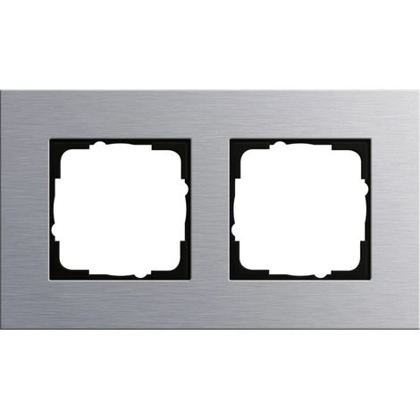 Gira Marco embellecedor 2f Gira Esprit Aluminio [021217], 0212 17