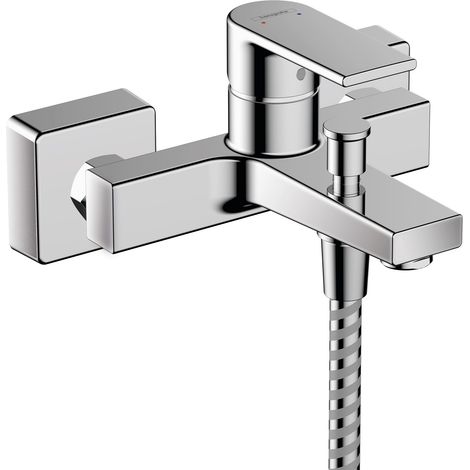 Hansgrohe Vernis Shape Wall Mounted Bathroom Bath Shower Mixer Tap Chrome Square (1/5)