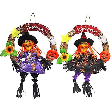 1 Halloween-Willkommenskranz für Halloween-Dekorationen