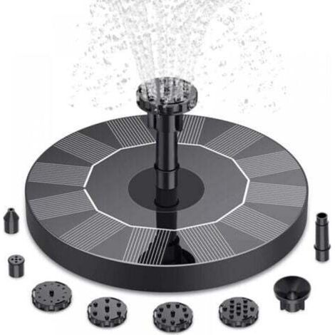 Fontaine solaire flottante 6 jets pour extérieur – Pompe solaire sans fil pour bassin, jardin ou bain d’oiseaux (1/4)