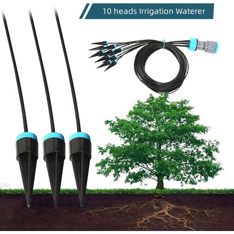 Kit d'irrigation goutte à goutte : Système d'irrigation de jardin et dispositif d'arrosage des plantes, comprenant 10 goutteurs. (1/5)