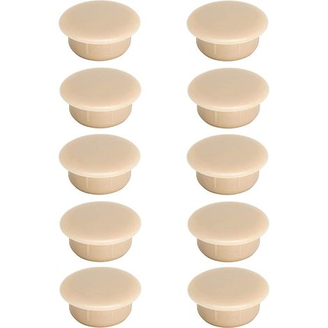 cyclingcolors 10x tappo chiusura plastica nero bianco grigio marrone mobili inserto cappuccio copriforo fori (Ø6mm/marrone pine RAL 1014)