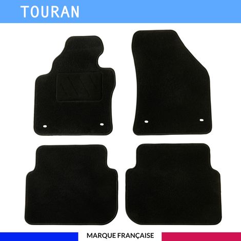 Tapis de voiture - Sur Mesure pour TOURAN (2003 - 2015) - 4 pièces - Tapis de sol antidérapant pour automobile (1/4)