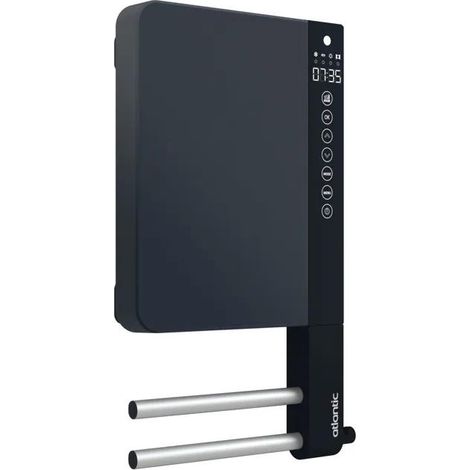 Asciugatore elettrico ventilato Télia Antracite 2 Barre 1800 W per Cucina e Bagno