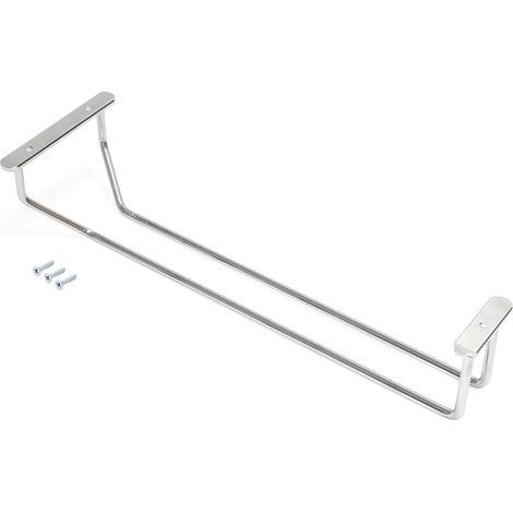 Emuca Glashalter Supra, 1-zeilig Länge 340mm, Stahl, Verchromt (1/5)