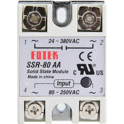 80-A-Einphasen-Halbleiterrelais-Schaltmodul SSR-80AA 80–250 V AC
