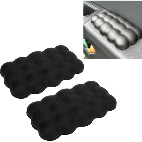 Zwei Auto-Beinkissen aus Memory-Schaum, Wolkenform, Beinlehnen, Kniekissen für die Mittelkonsole der Autotür, schwarz. (1/5)