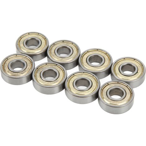 8 roulements à billes 608ZZ ABEC 11 en acier au carbone étanches pour skateboards, patins à roulettes et planches de danse, 8 x 22 x 7 mm (1/5)